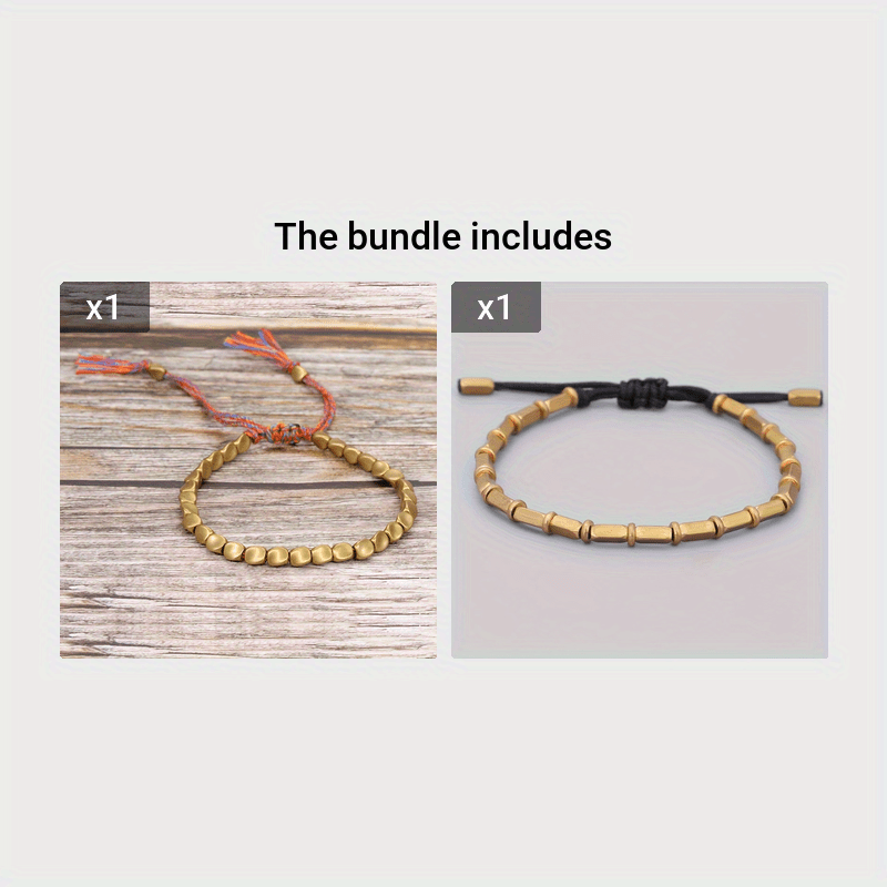 Elegant Handcrafted Copper Bead Bracelet with Colorful Tassels - Glamorous, Accessory Perfect for Gifting on Birthdays, Holidays, and Special Occasions, Birthday Bracelet|Rustic Elegance|Natural Wood Texture, Charm Bracelet