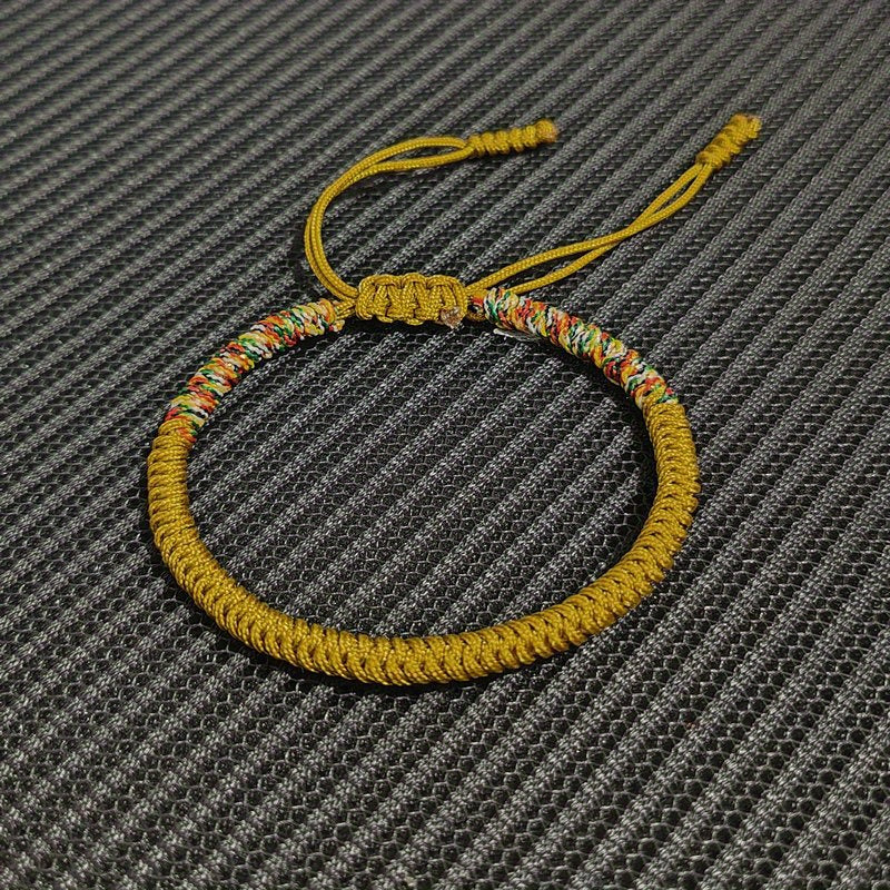 Unisex Nylon Handmade Tibetan Knot 1pc Rope Bracelet - Non-Magnetic Lucky Wristband for Daily Wear and Holiday Gift