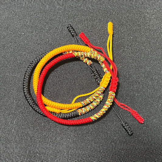 Unisex Nylon Handmade Tibetan Knot 1pc Rope Bracelet - Non-Magnetic Lucky Wristband for Daily Wear and Holiday Gift